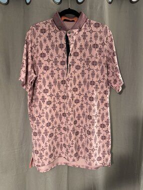 Greyson Spirit World Golf Polo Men's L Quartz Pink